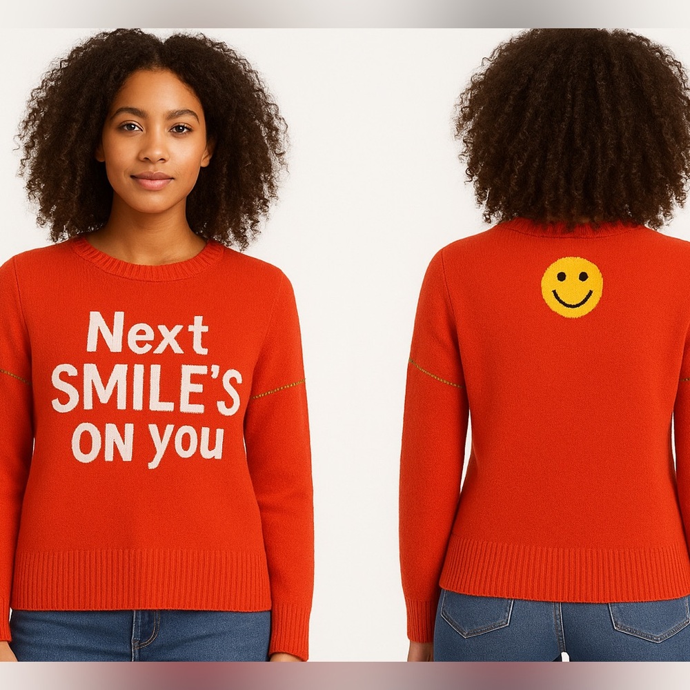 NWT Kerri Rosenthal "Next Smile's On You" Sweater XS